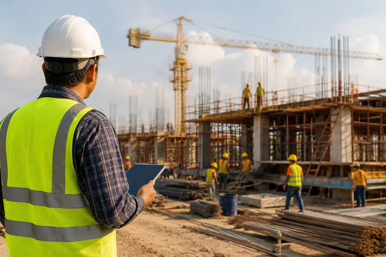 Safe vs unsafe construction site comparison.