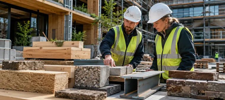 Inspecting construction materials outdoors